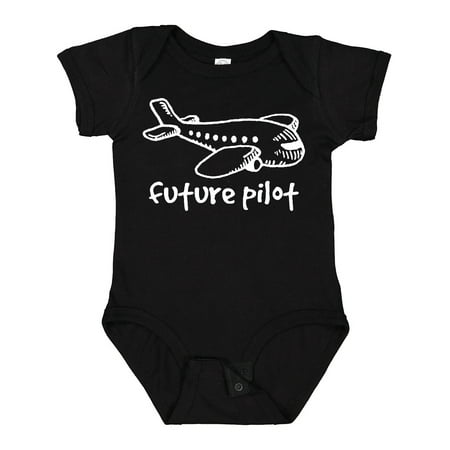 

Inktastic Future Pilot Airplane Doodle Plane Gift Baby Boy or Baby Girl Bodysuit