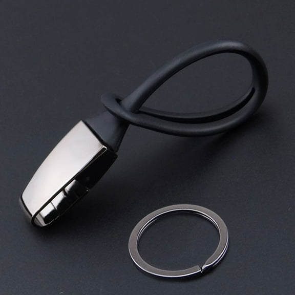 HOMEMAXS  2 Pcs Car Key Rings Snap Apart Keychain Accessories Man Black