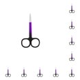 thumbnail image 3 of Guardurnaity Nail Cuticle Nippers Stainless Steel Scissors Hair Nose Wear-resistant Beauty Accessory Tweezer Man-carried Convenient Aerosol Púrpura Negro 10piezas, 3 of 6