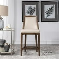 thumbnail image 3 of Home Square Leather Counter Stool in Cappuccino Finish - Set of 2, 3 of 9