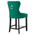 thumbnail image 7 of Costaelm Hank 24" Tufted Velvet Counter Stool Black Legs, Velvet Dark Green, 7 of 7