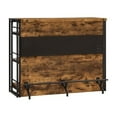 thumbnail image 6 of Bowery Hill Wood Industrial Home Bar Unit With Stemware Rack in Antique Nutmeg, 6 of 8