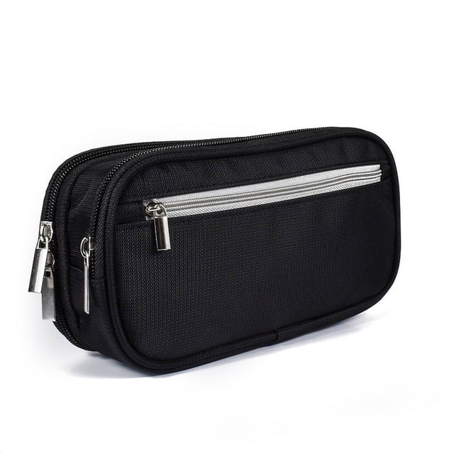 Estuche multifuncional de gran capacidad para lápices, estuche de tres capas, estuche de papelería para estudiantes de escuela primaria, bolsa de almacenamiento