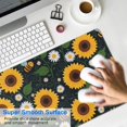thumbnail image 4 of Long Mouse Pads for Desk,DarkBlue Sunflower Bee Pattern Desk Mats on Top Of Desks, Desk Mouse Pad Extra Large with 3mm Non-Slip Base and Stitched Edge for Gaming,Office,Work,Home 31.5"x15.7", 4 of 6