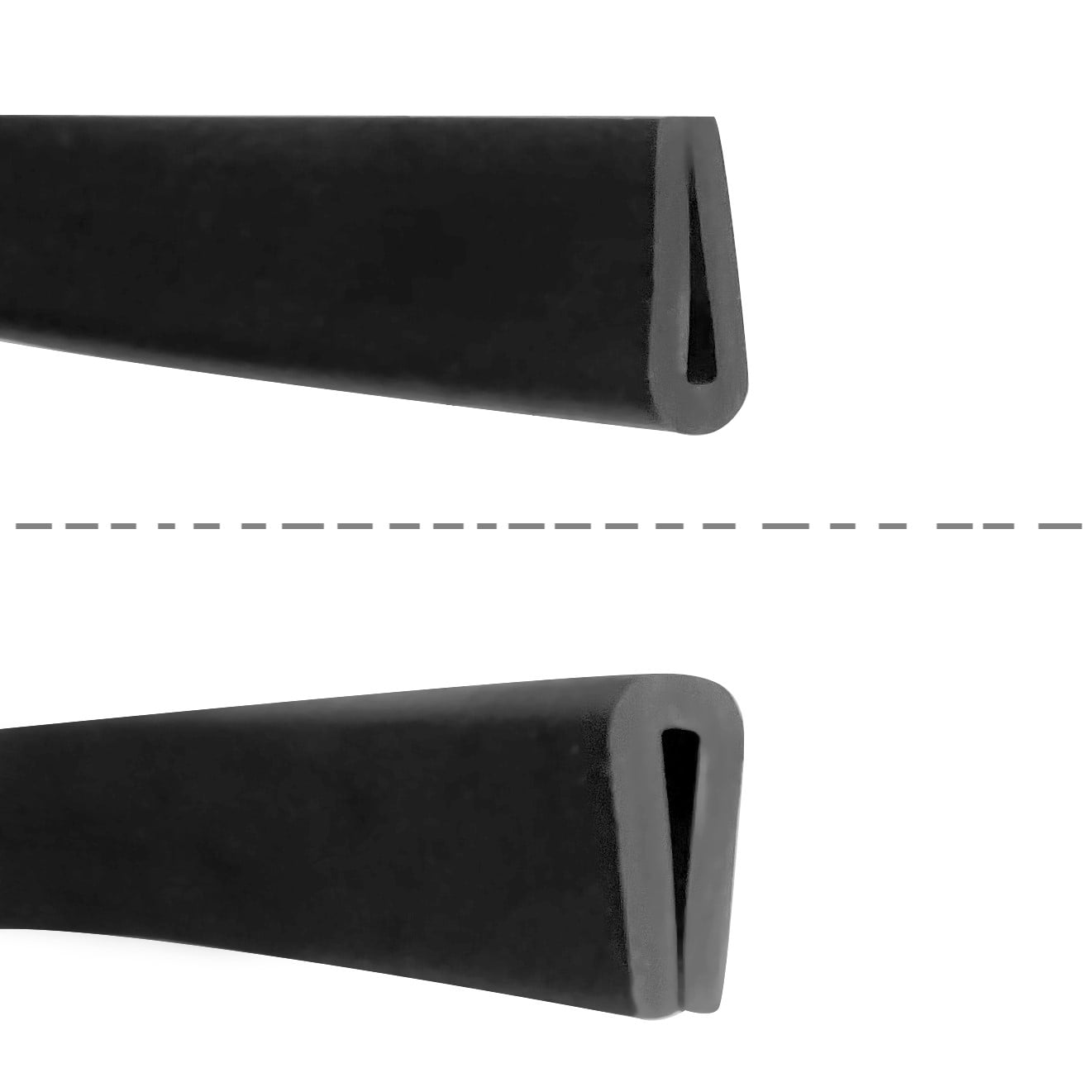 Protalwell Rubber Edge Trim, Length 20Ft, 1/16" U Channel Edge Trim, Edge Protector For Sheet Metal, U Shaped Gasket