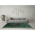 thumbnail image 3 of Ahgly Company Indoor Round Persian Turquoise Blue Traditional Area Rugs, 8' Round, 3 of 4