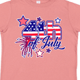 thumbnail image 4 of Inktastic 4th of July Fireworks Stars and American Flag Boys or Girls Toddler T-Shirt, 4 of 5