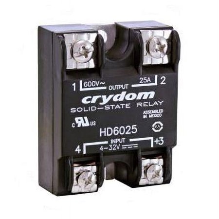 Crydom HD6025P, Solid State Relays - Industrial Mount SSR Relay, Panel Mount, IP00, 660VAC/25A, DC In, Zero Cross, IOP
