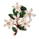 thumbnail image 1 of Broche Flor Vintage Moda gota de aceite esmaltado Broche Corsage Hoja Verde, 1 of 8