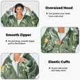 thumbnail image 3 of Catalonia Oversized Hoodie Blanket with Zipper, Wearable Sherpa Sweatshirt Pullover, Soft Warm Comfortable Jacket for Adults Men Women, Green Camping, 3 of 6