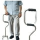 thumbnail image 1 of Bastón Ortopédico para Adulto Mayor con Doble Apoyo | Altura Ajustable 77-93 cm | Base de 4 Patas Antideslizantes para Estabilidad y Apoyo al Levantarse (CROMADO), 1 of 10