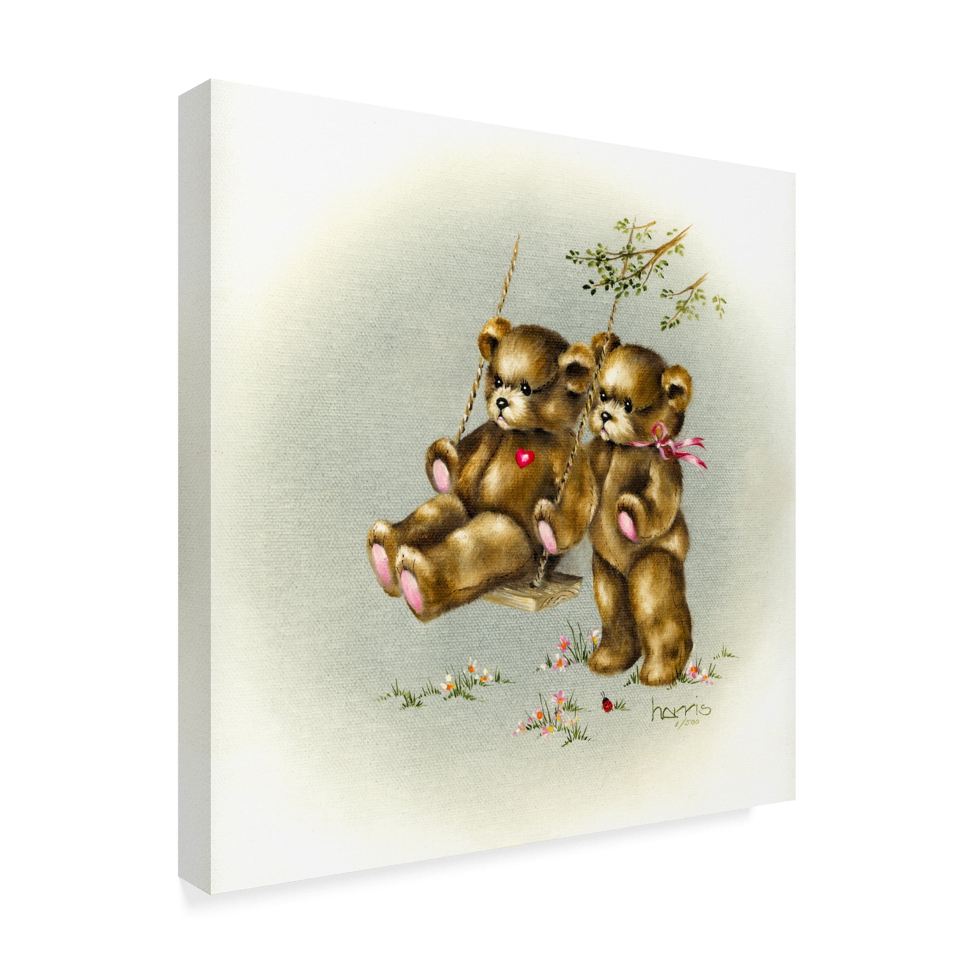 Trademark Fine Art 'Teddy Bears Picnic 2' Canvas Art by Peggy Harris