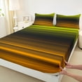 thumbnail image 3 of jejeloiu Modern Geometric Stripe Full Size Sheets,Abstract Art Bed Sheets,Neon Yellow Orange Sheet Sets For Girls Boys,Super Cozy Room Decor,4 Pieces, 3 of 7