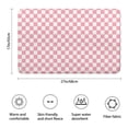 thumbnail image 2 of Pink and White Checkerboard Pattern Bathroom Rugs Mat,Non Slip Microfiber Bathroom Rug,Rubber Backing,Soft Bathroom Mats for Bathroom Floor,Tub and Shower,17x27in(43x68cm), 2 of 3
