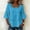 A247 Dark Blue, variant on Womens Linen Tops Square Neck Lace Trim Three Quarter Sleeve Blouses Flowy Peplum Shirts Boho Casual Elegant Vacation Holiday Relaxed Fit Apparel Tees Blouses