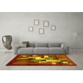 thumbnail image 3 of Ahgly Company Machine Washable Indoor Rectangle Abstract Yellow Contemporary Area Rugs, 2' x 4', 3 of 4