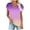 A-Multicolor, variant on Womens V Neck Criss Cross Shirts Solid Casual Front Hollow Out Gradient T Shirt Loose Petal Short Sleeve Basic Tee Shirts Tops Blouses B-Multicolor