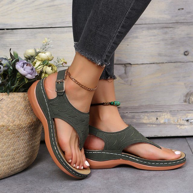 Sandalias Oxford de verano para mujer, zapatillas planas, chanclas de cuero Pu, hebilla de cinturón, zapatos femeninos, novedad de 2022, chanclas de moda romana para mujer Tan Jianjun unisex