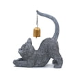thumbnail image 2 of Lifelike Cat Sculpture Garden Statue – Premium Resin Home Decor Ornament – Feline Figurine for Indoor Shelf & Outdoor Patio,Gray, 2 of 6