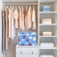 thumbnail image 6 of Red Cherries and White Daisies Large Storage Bins with Linen Collapsible Lid Storage Box 16.7 x 12.6 x 11.8in, 6 of 7