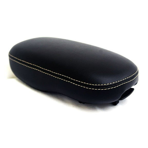 Geelife Center Console Armrest Leather Synthetic Cover for Kia Soul 14-19 Beige Stitch