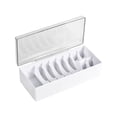 thumbnail image 2 of Organizador de pestañas de gran capacidad, transparente, portátil, multifuncional, práctico y de almacenamiento. blanco, 2 of 8