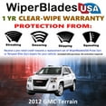 thumbnail image 2 of 2012 GMC Terrain Beam Wiper Blades Wipers w/1yr Warranty (Set of 2) (WiperBladesUSA), 2 of 5