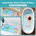 thumbnail image 4 of Dznils Extra Long PVC Bathtub Mat, Cartoon Shower Mat with Suction Cups & Drain Holes, 16" x 40", 4 of 10