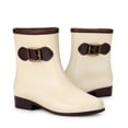 thumbnail image 4 of Fnochy Women's Short Rain Boots, Pull On, Waterproof, Beige, 4 of 4