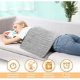 thumbnail image 3 of Heating pad Electric Heat Pad for Back Pain and Cramps Relax - Electric Heat Pad with 6 Heat Settings -Auto Shut Off (Silver Gray, 33“x17”) Color 33“x17” Color 33“x17”, 3 of 5