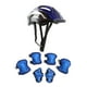 thumbnail image 1 of Fiudx Equipo de Protección para Patinaje, Casco y Coderas, Diseño Ligero y Cómodo, Ajuste Ajustable, para Patinaje Sobre Ruedas, Monopatín y Ciclismo, Juego de 7 Piezas, Azul/Rojo, Talla 53-54 Cm, 1 of 6