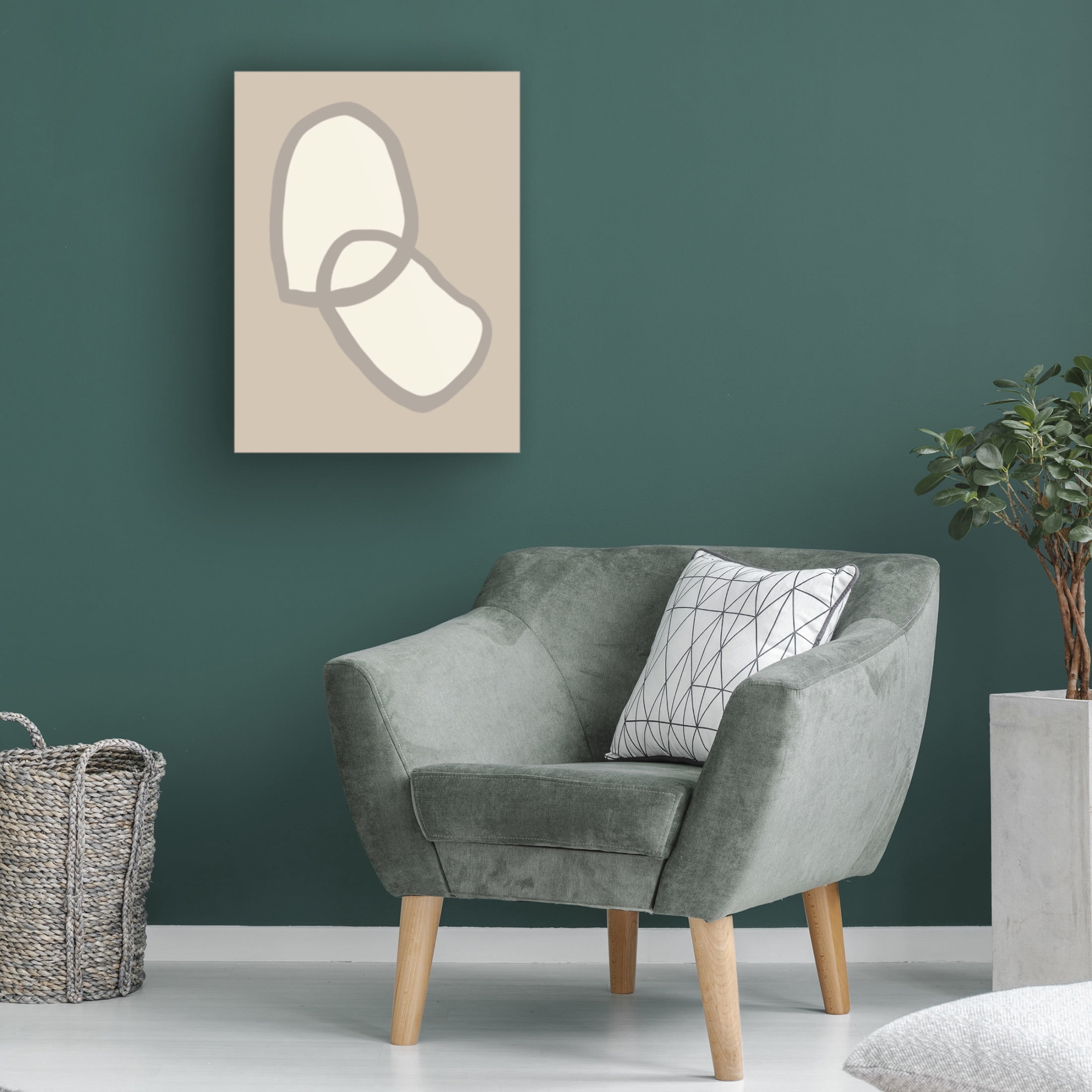 Trademark Fine Art Pictufy Studio Shape 10 Beige Canvas Wall Art