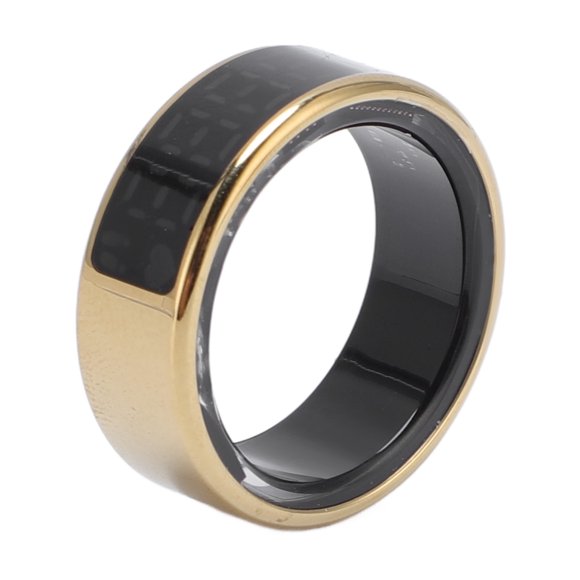 Smart Ring Stainless Steel IP68 Water Resistant Display Touch Function Multiple Sports Modes Fitness Tracker Ring for Running Climbing