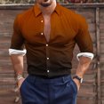 thumbnail image 3 of LIaqionyy Mens Shirts Button down Long Sleeve Fashion Casual Collared Business Wedding Party Shirt Clothes, 3 of 5