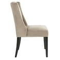 thumbnail image 5 of SAFAVIEH Humphry Contemporary Cotton Solid Dining Side Chair, Mushroom (Set of 2), 5 of 12