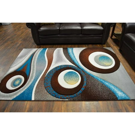 Ivy Bronx Mccampbell Brown Turquoise Ivory Area Rug This On Opens A Dialog That Displays Additional Images For Product With The Option To Zoom In Or Out