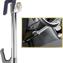 Universal Steering Wheel Brake Lock Anti-Theft Retractable Double Hook Car Clutch Pedal Lock for Car Truck SUV Van Security with 3 Keys