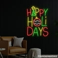 thumbnail image 4 of Glowneon Happy Holidays Neon Sign, Christmas Bubbles Neon Sign, Merry Christmas Holiday Decor, 4 of 5