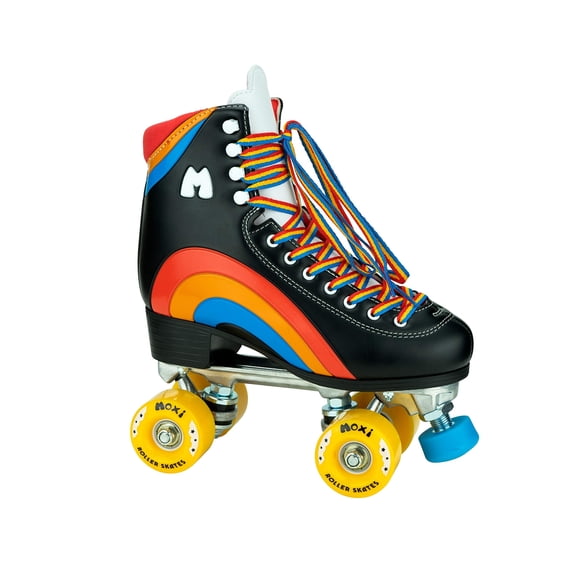 Patines de ruedas Moxi Rainbow Rider a la moda para mujer, color arcoíris