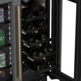 thumbnail image 6 of KoolMore Reserve 24 in. French Door Dual Zone Panel Ready Under-Counter Cooler with Black Shelves and 20 Bottle Capacity in the Right Zone and 2.1 Cu. Ft. on the Left in Black (KM-CWB24-BPR), 6 of 12