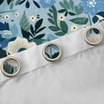 thumbnail image 4 of Feelyou Dreamy Flower Blue Black Out Curtains, Watercolor Artwork Curtains Pack of 2 (42x63 Each), Rustic Farmhouse Leaf Bedroom Curtains, Window Curtains Bedroom Decor, 4 of 6