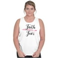 thumbnail image 3 of Breast Cancer Faith Over Fear Fight Womens Plus Size Graphic Tank Top Brisco Brands 3X, 3 of 5