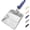 Blue, variant on Metal Cat Litter Scoop, Large Cat Scooper with Deep Shovel & Dual Sifting Holes for Fast & Precise Sifting, Space Aluminum Kitty Litter Scooper with Long Handle & Easy-to-Hang Hook - Grey