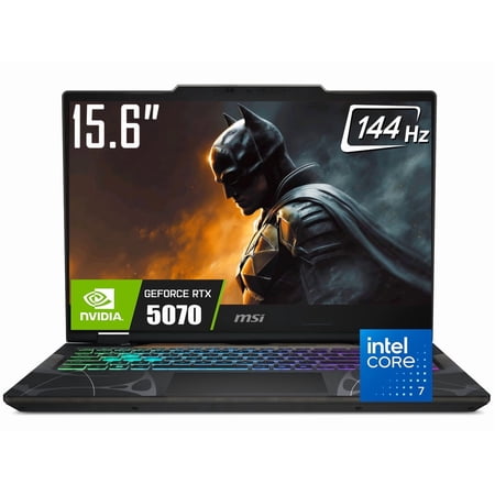 MSI Cyborg 15 AI Gaming Laptop, 15.6" 1920 x 1080 FHD 144Hz IPS LCD Display, Intel Core 7 240H, GeForce RTX 5070 8GB GDDR7, RGB Backlit KB, WiFi 6E, Win11 Home(16GB DDR5 + 512GB SSD)
