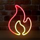 thumbnail image 5 of Lámpara Fire Flame Neon Sign Light LED Hanging Wall Night Lamp Decor (Rojo Blanco) Ndcxsfigh Nuevos Originales, 5 of 8