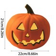 thumbnail image 3 of 9 Inch Halloween LED Light Up Jack O Lantern, Cute Pumpkin Decor, Warm Glow for Fireplace Mantel Window Sill Porch Yard Halloween Party Home Decor, 3 of 6