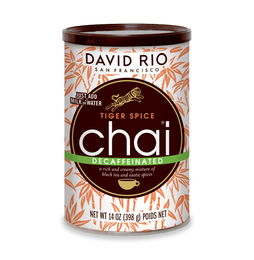 David Rio Decaf Tiger Spice Chai, Powdered Tea, 14 Oz