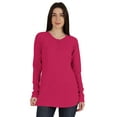 thumbnail image 1 of Inkmeso Tshirt With Buttons Jersey Tee Long Sleeve Top For Women, 1 of 8