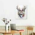 thumbnail image 2 of COMIO  Deer Decor Christmas Decorations Christmas Reindeer Wall work Holiday Bedroom Wall Decor&nbsp;Canvas Poster Deer Picture Wall Decor for Living Room Office Decorations, 2 of 4