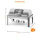 thumbnail image 4 of QinaQin Juego de chafing dish rectangular con tapa enrollable, capacidad de 9 cuartos, calentador de alimentos para catering con ventana de visualización, ideal para buffet y eventos, 4 of 8